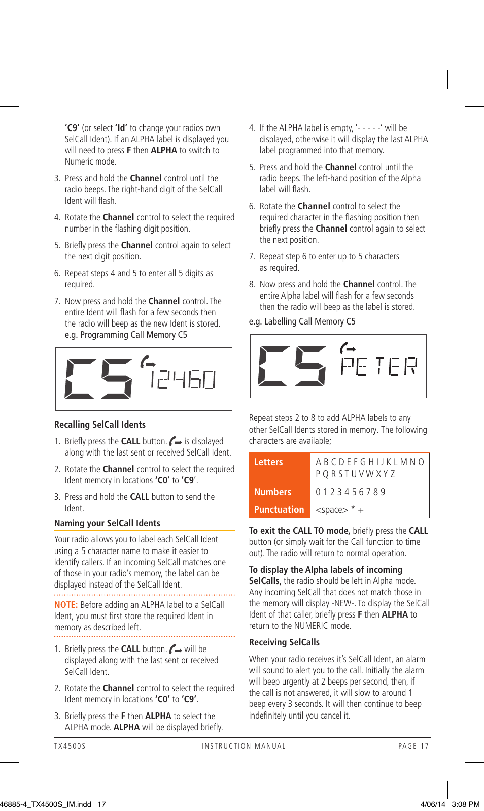 GME TX4500S User Manual | Page 17 / 32