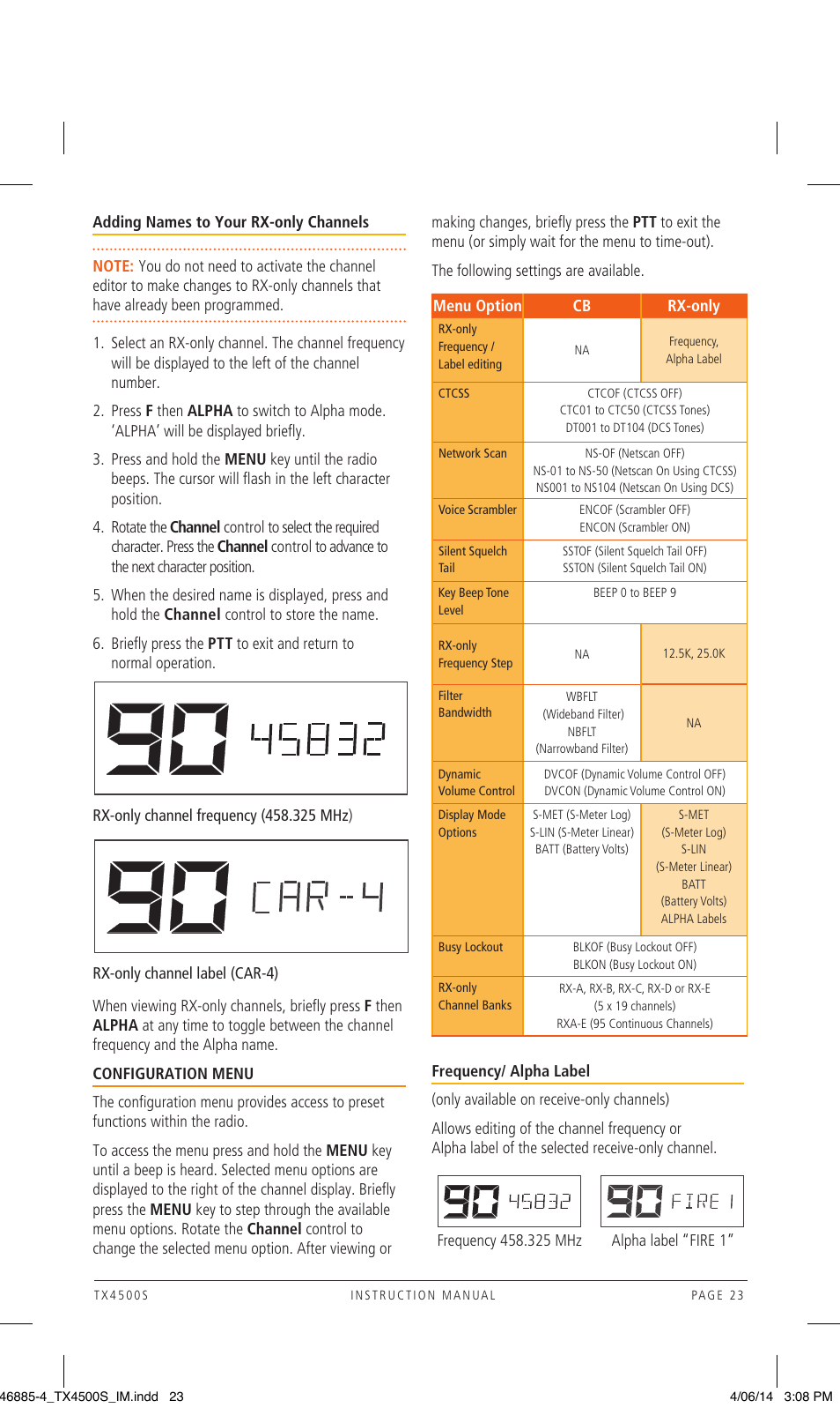 GME TX4500S User Manual | Page 23 / 32