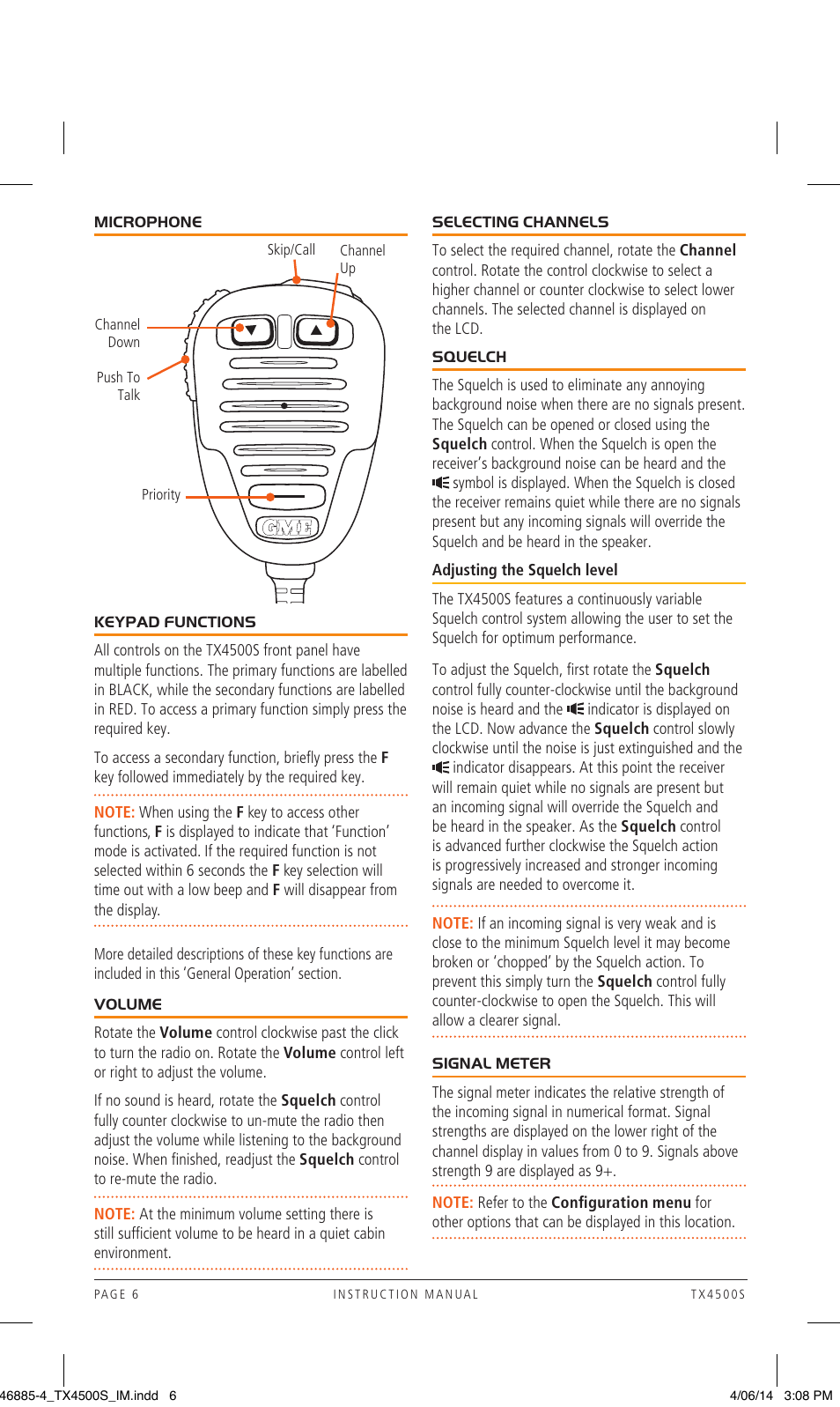 GME TX4500S User Manual | Page 6 / 32