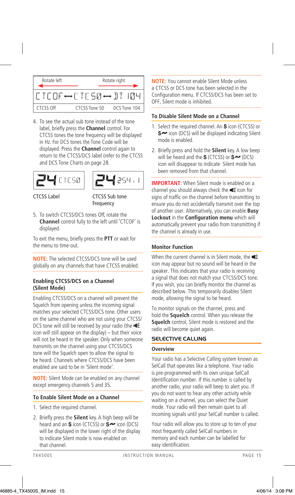 GME TX4500WS User Manual | Page 15 / 44