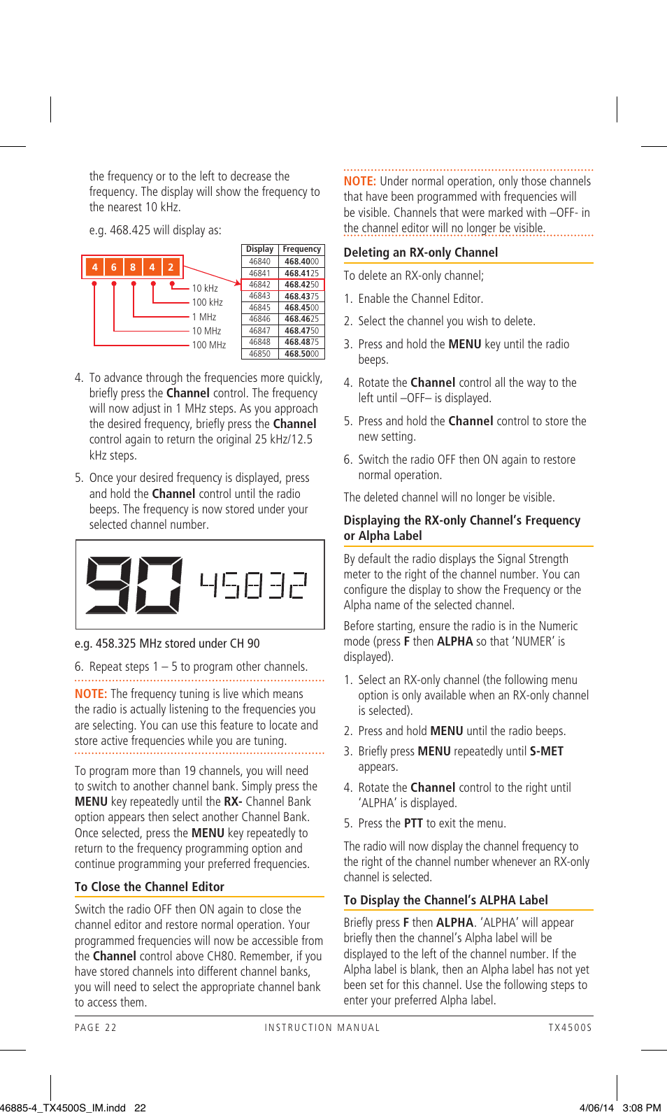 GME TX4500WS User Manual | Page 22 / 44