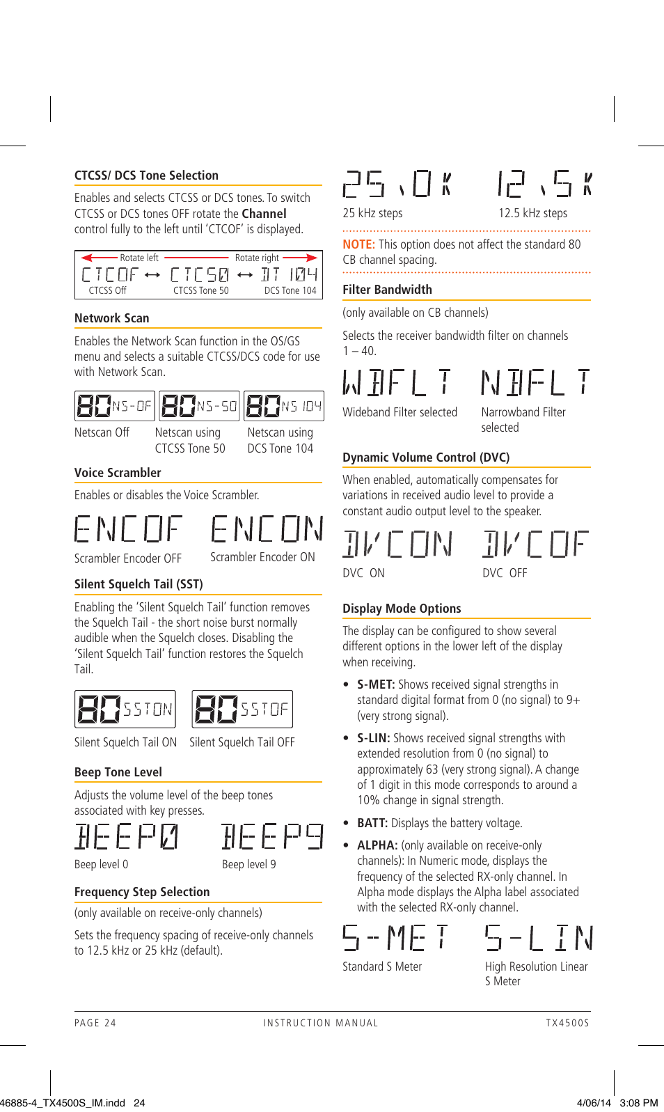 GME TX4500WS User Manual | Page 24 / 44