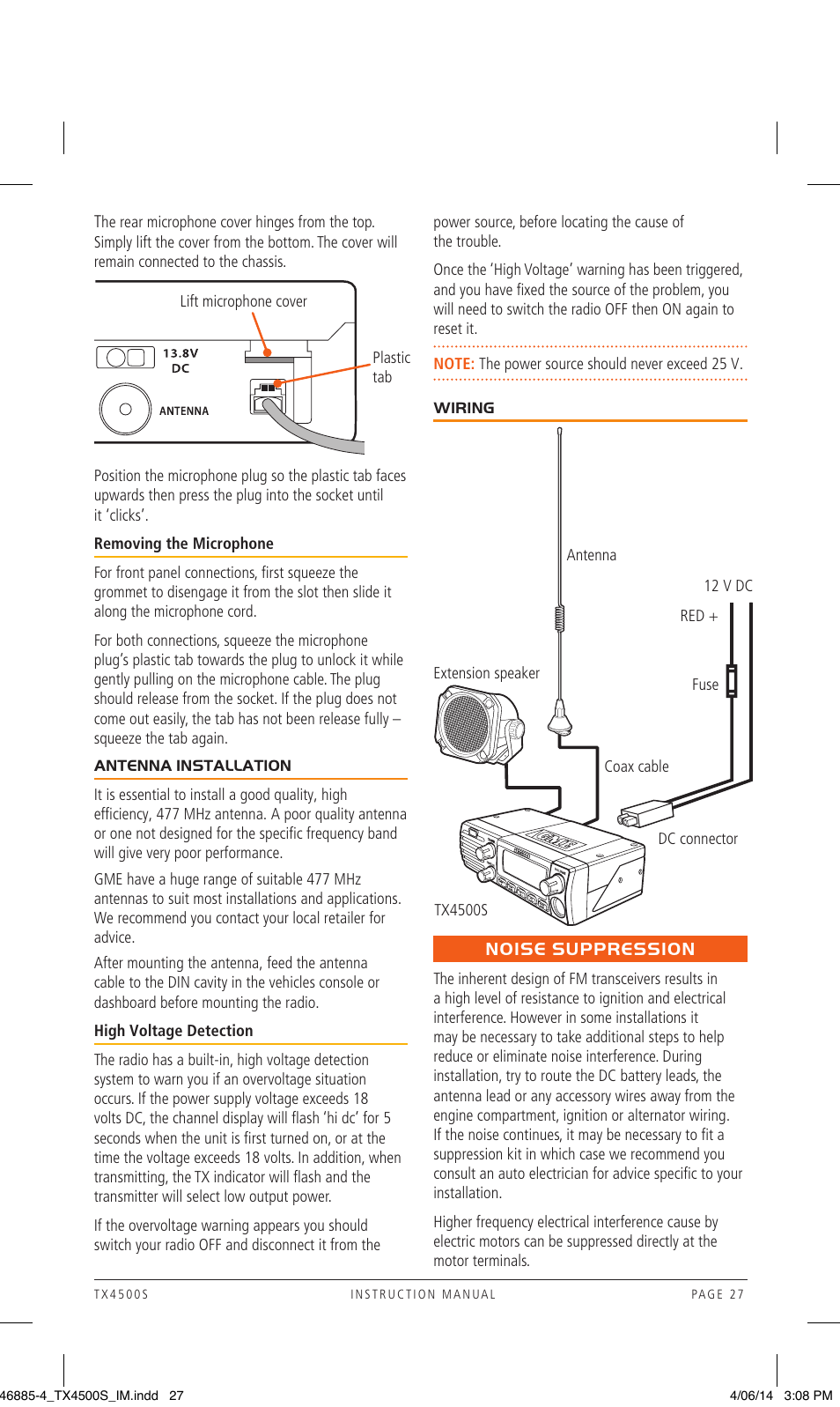GME TX4500WS User Manual | Page 27 / 44