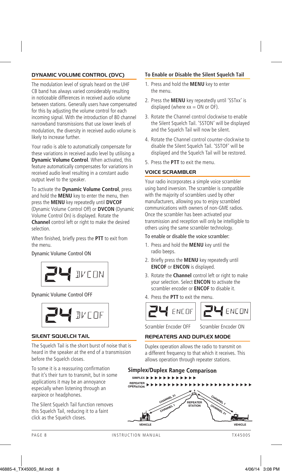 GME TX4500WS User Manual | Page 8 / 44