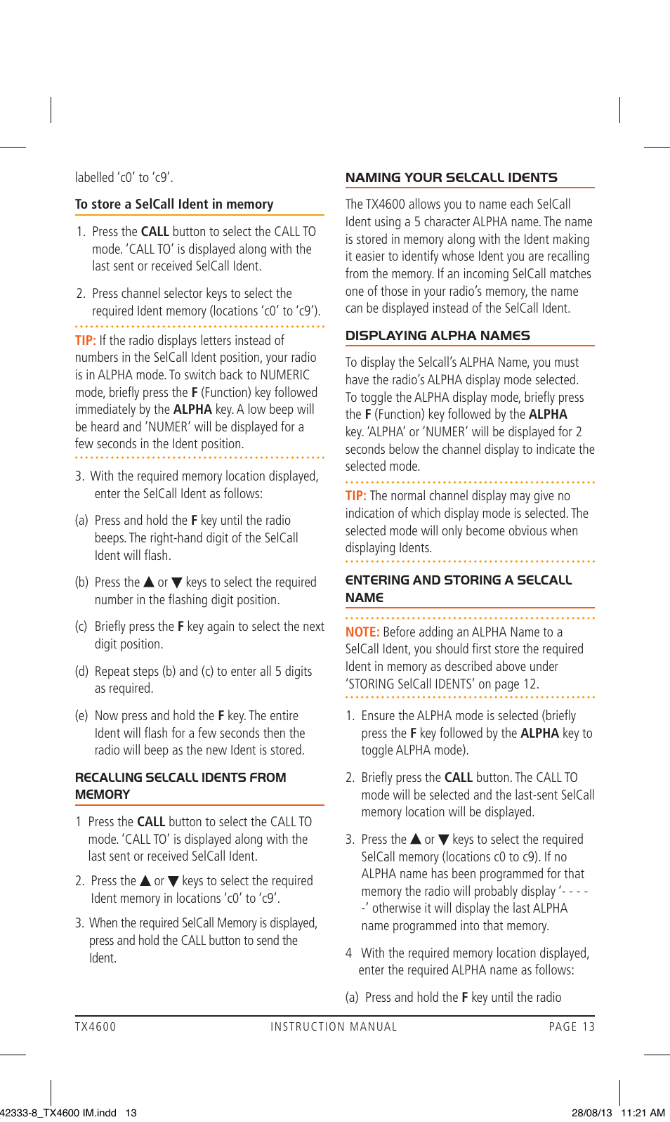 GME TX4600 User Manual | Page 13 / 32