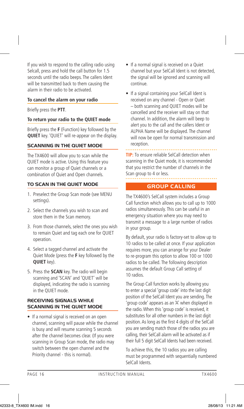 GME TX4600 User Manual | Page 16 / 32