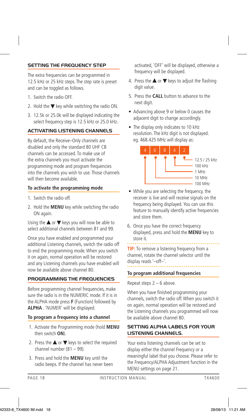 GME TX4600 User Manual | Page 18 / 32