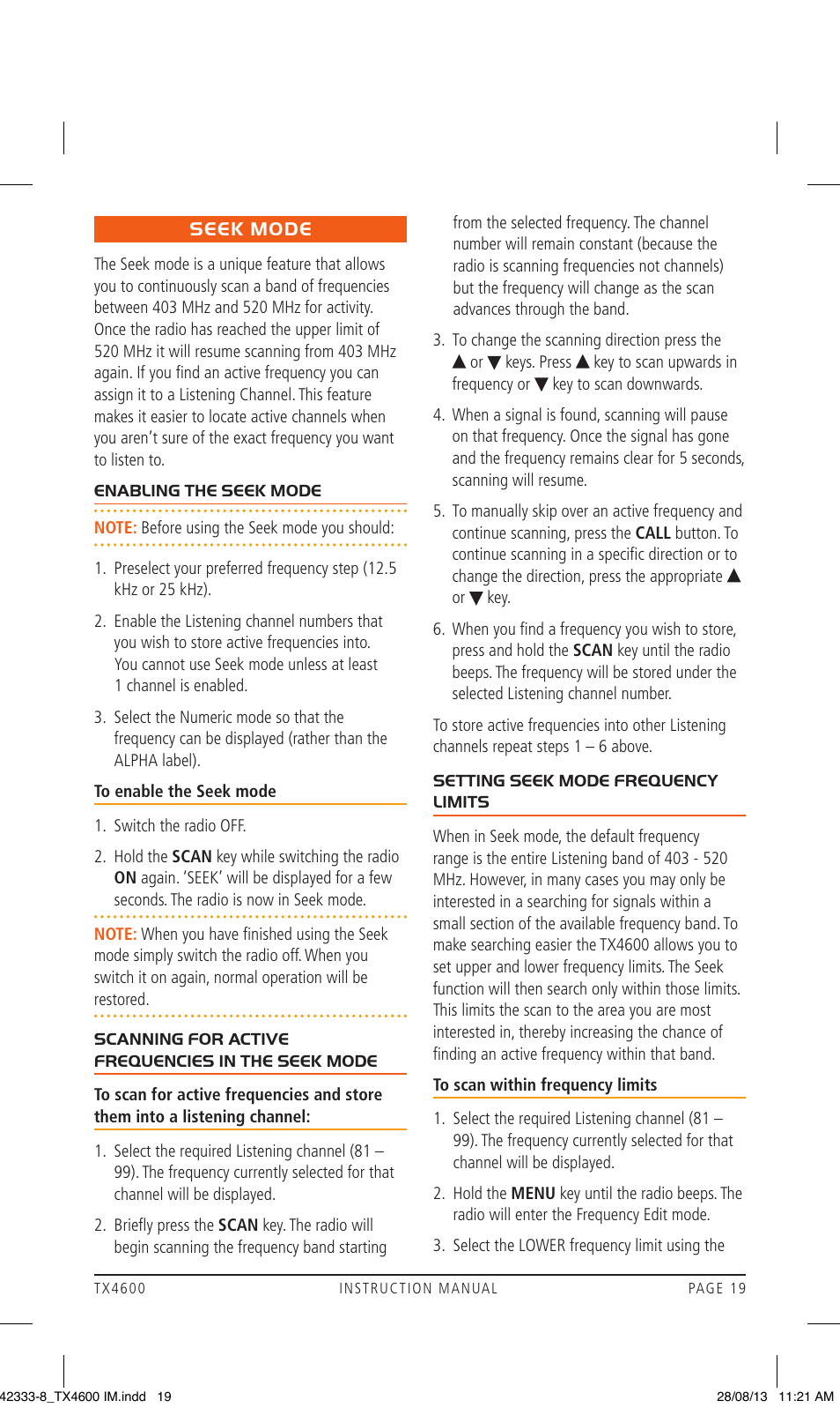 GME TX4600 User Manual | Page 19 / 32