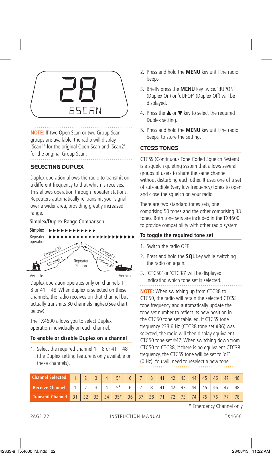 GME TX4600 User Manual | Page 22 / 32