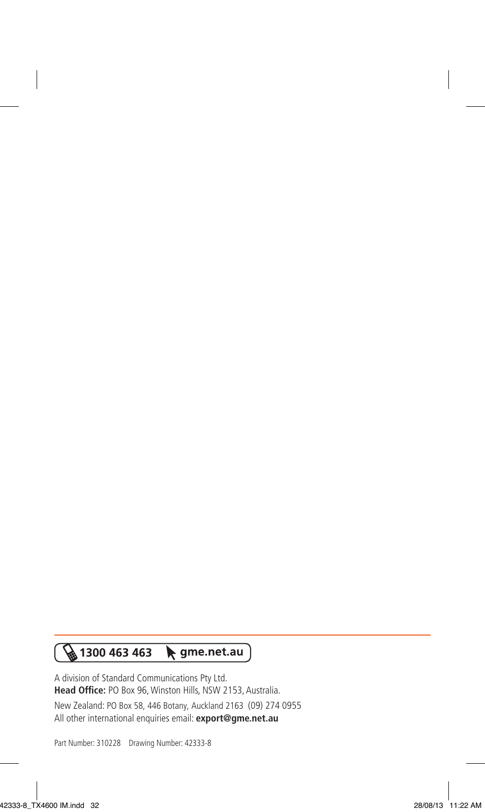 GME TX4600 User Manual | Page 32 / 32