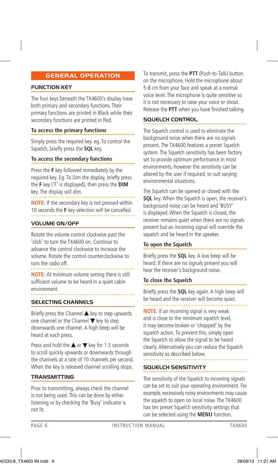 GME TX4600 User Manual | Page 6 / 32