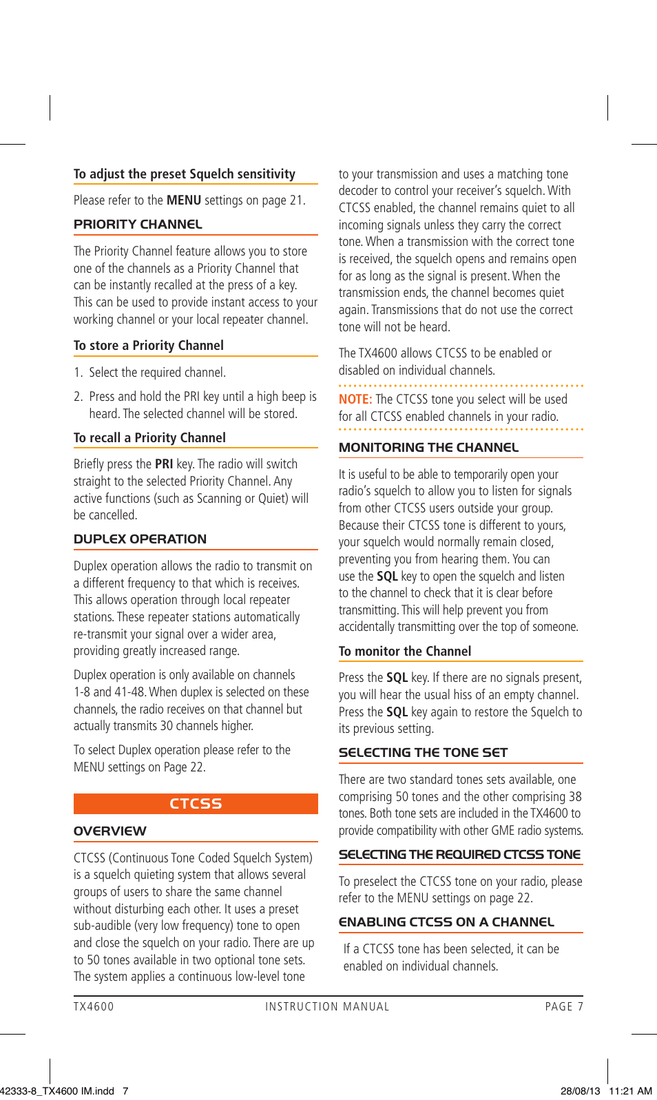 GME TX4600 User Manual | Page 7 / 32