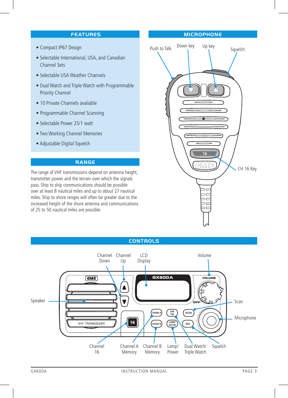 GME GX600 User Manual | Page 3 / 15