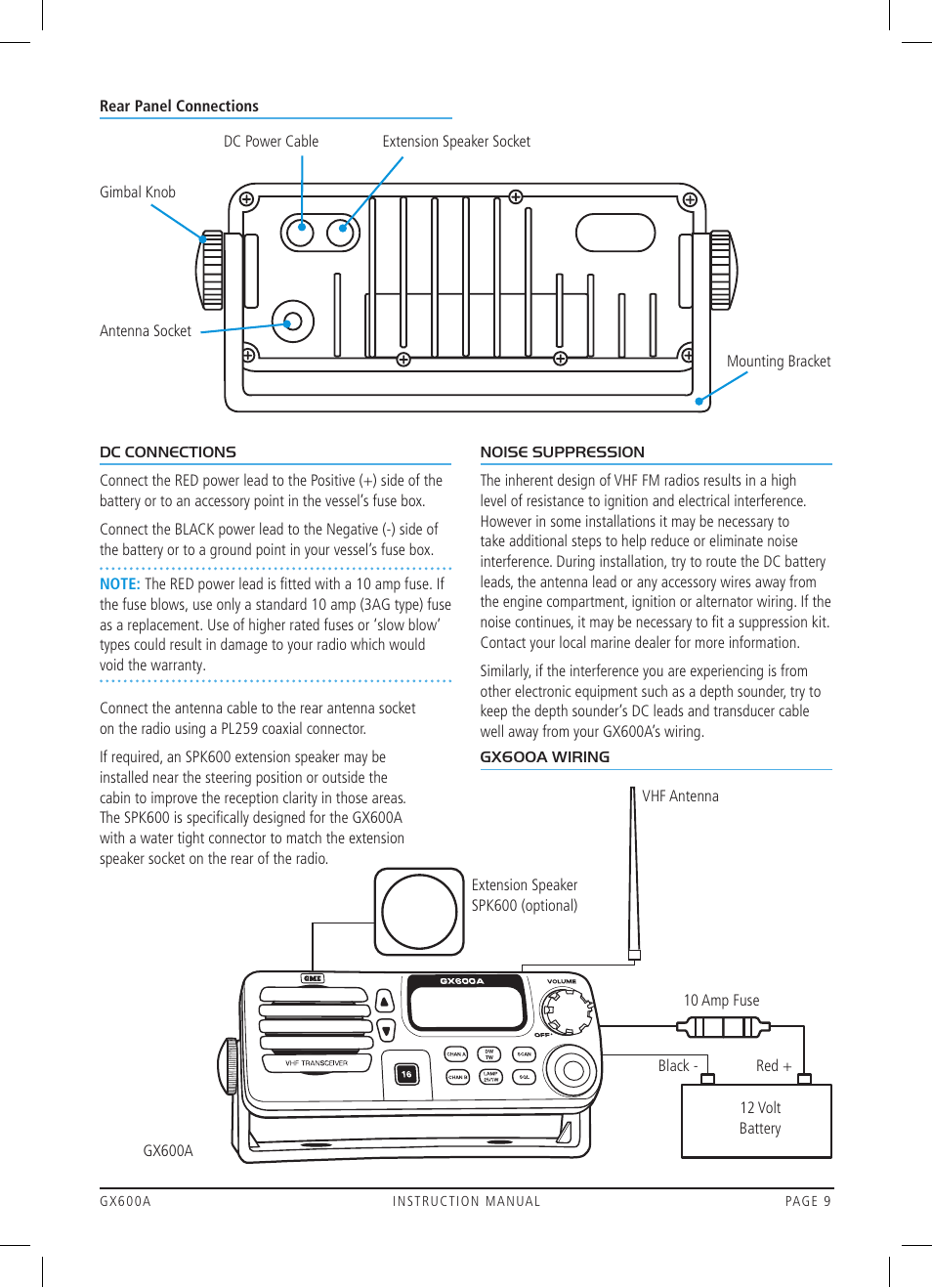 GME GX600 User Manual | Page 9 / 15