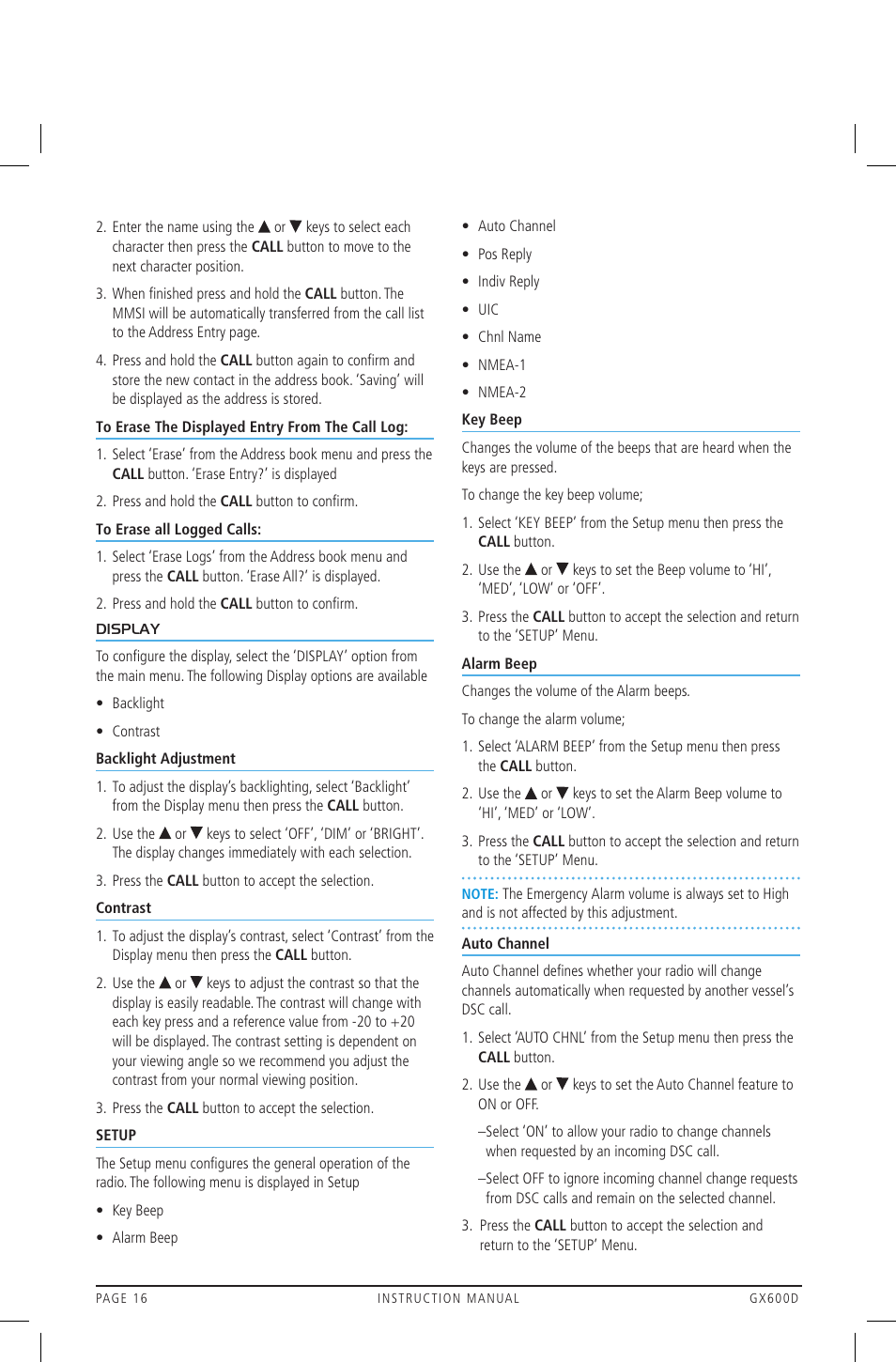 GME GX600DB User Manual | Page 16 / 27