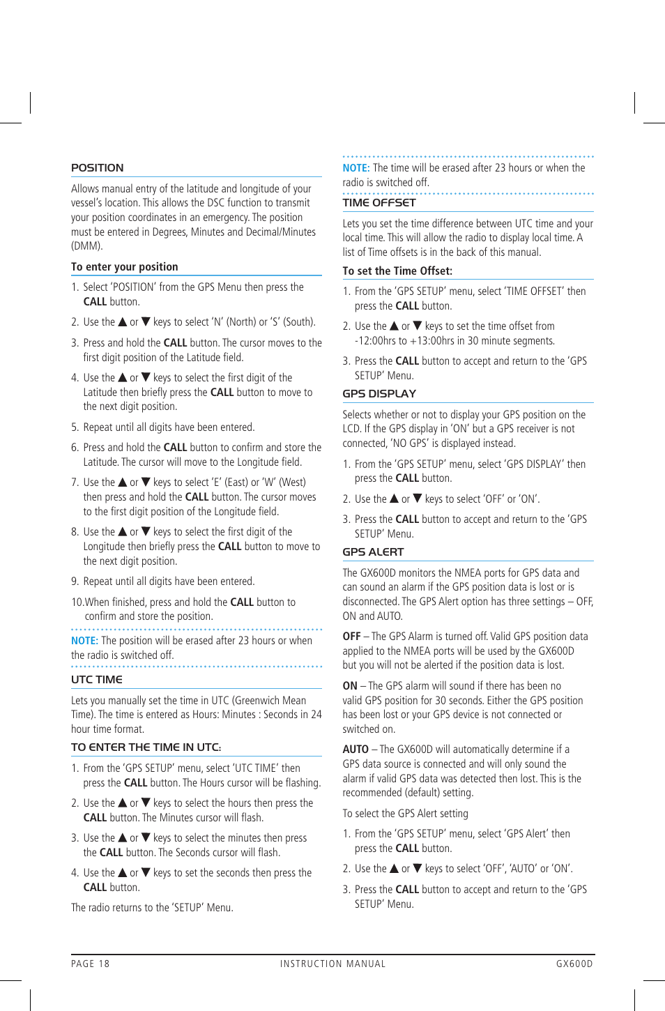 GME GX600DB User Manual | Page 18 / 27