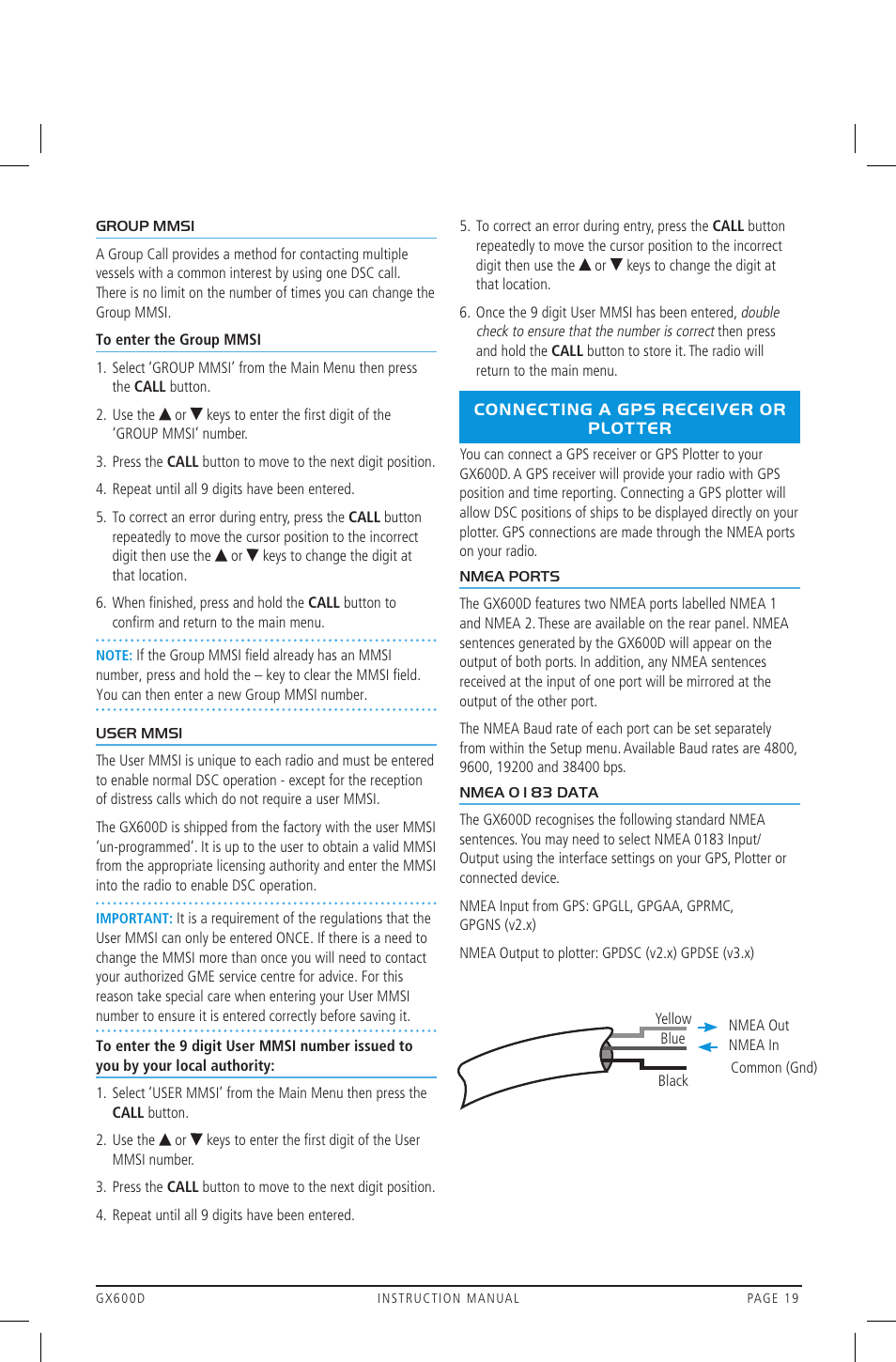 GME GX600DB User Manual | Page 19 / 27