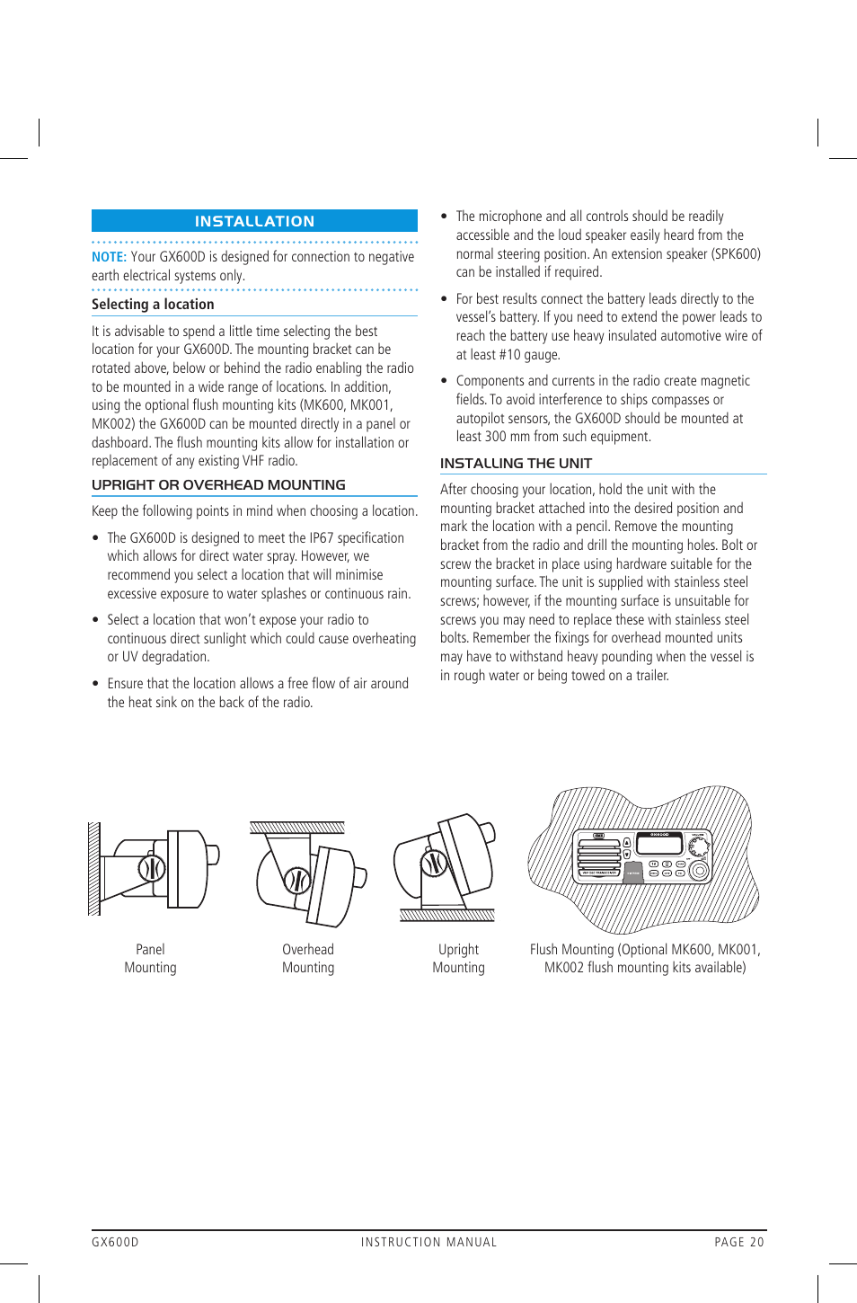 GME GX600DB User Manual | Page 20 / 27