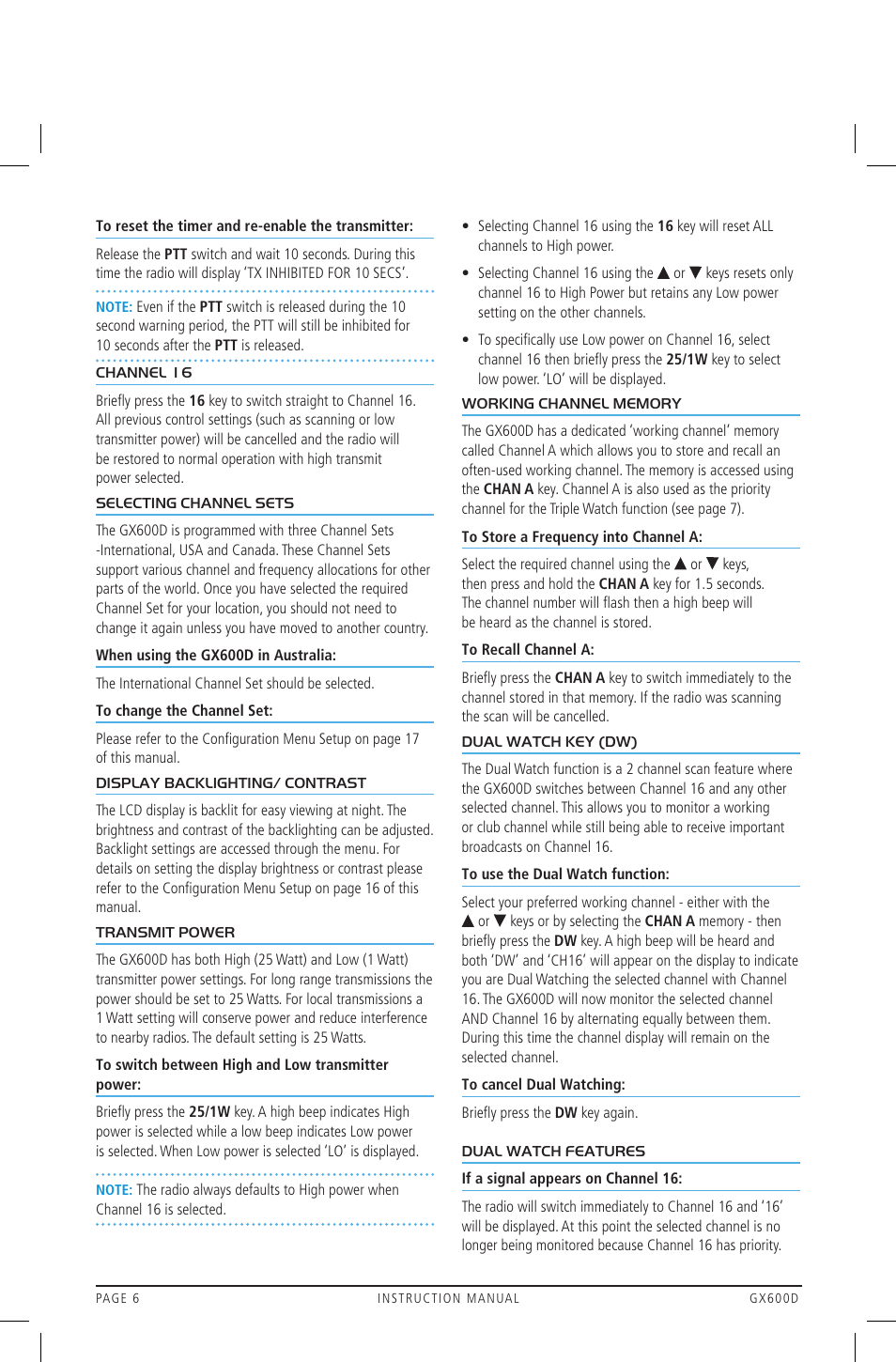 GME GX600DB User Manual | Page 6 / 27