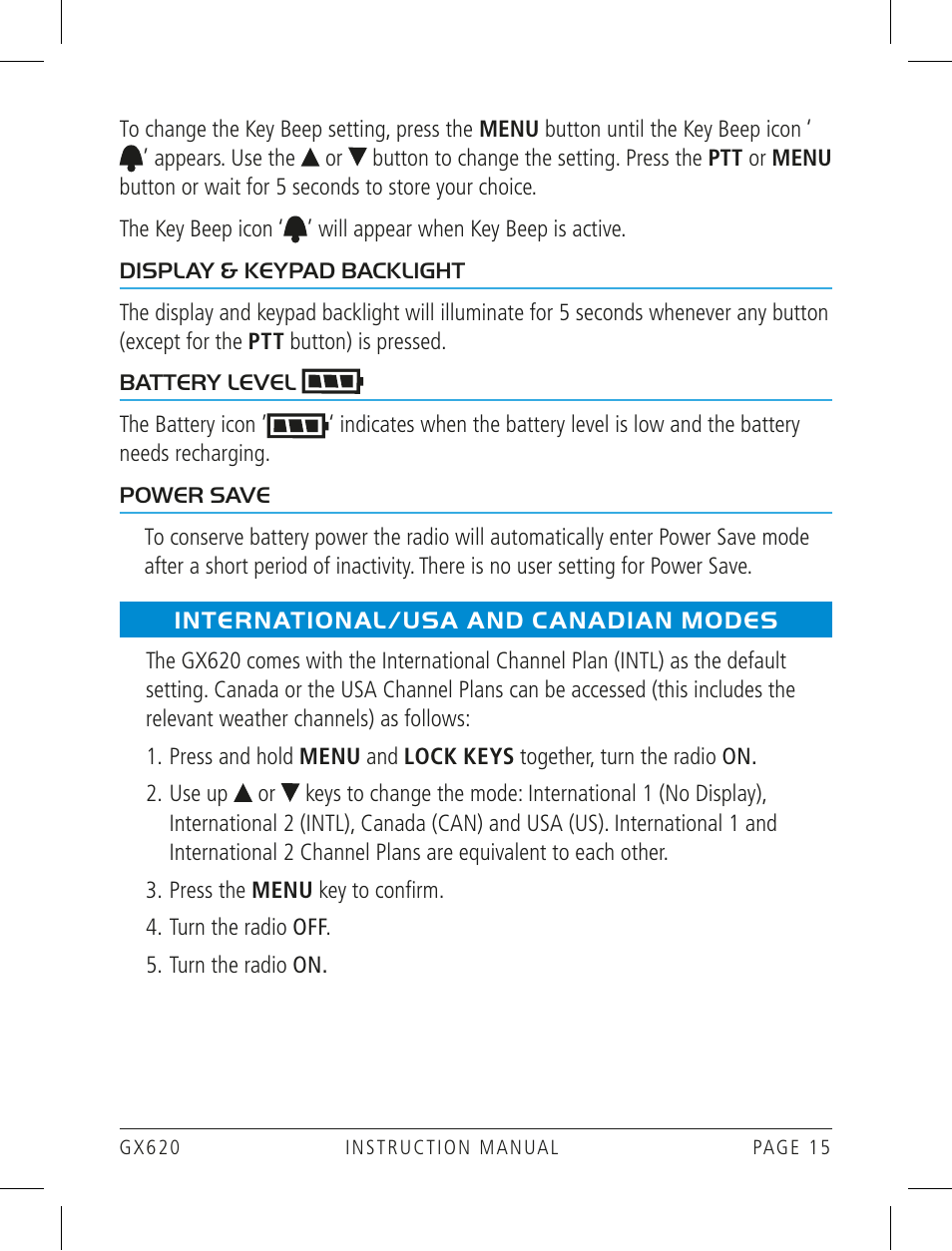 GME GX620 User Manual | Page 15 / 24