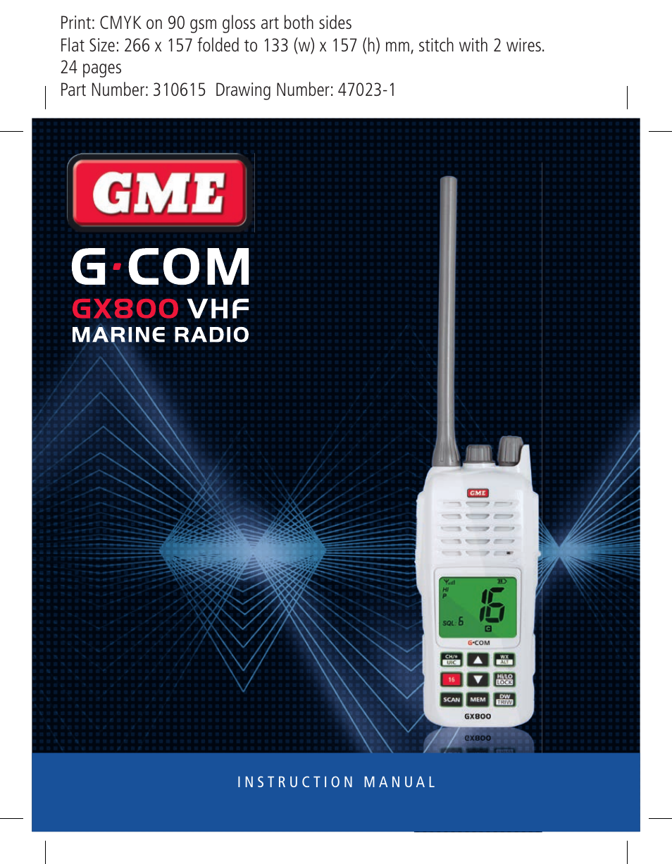 GME GX800W User Manual | 24 pages