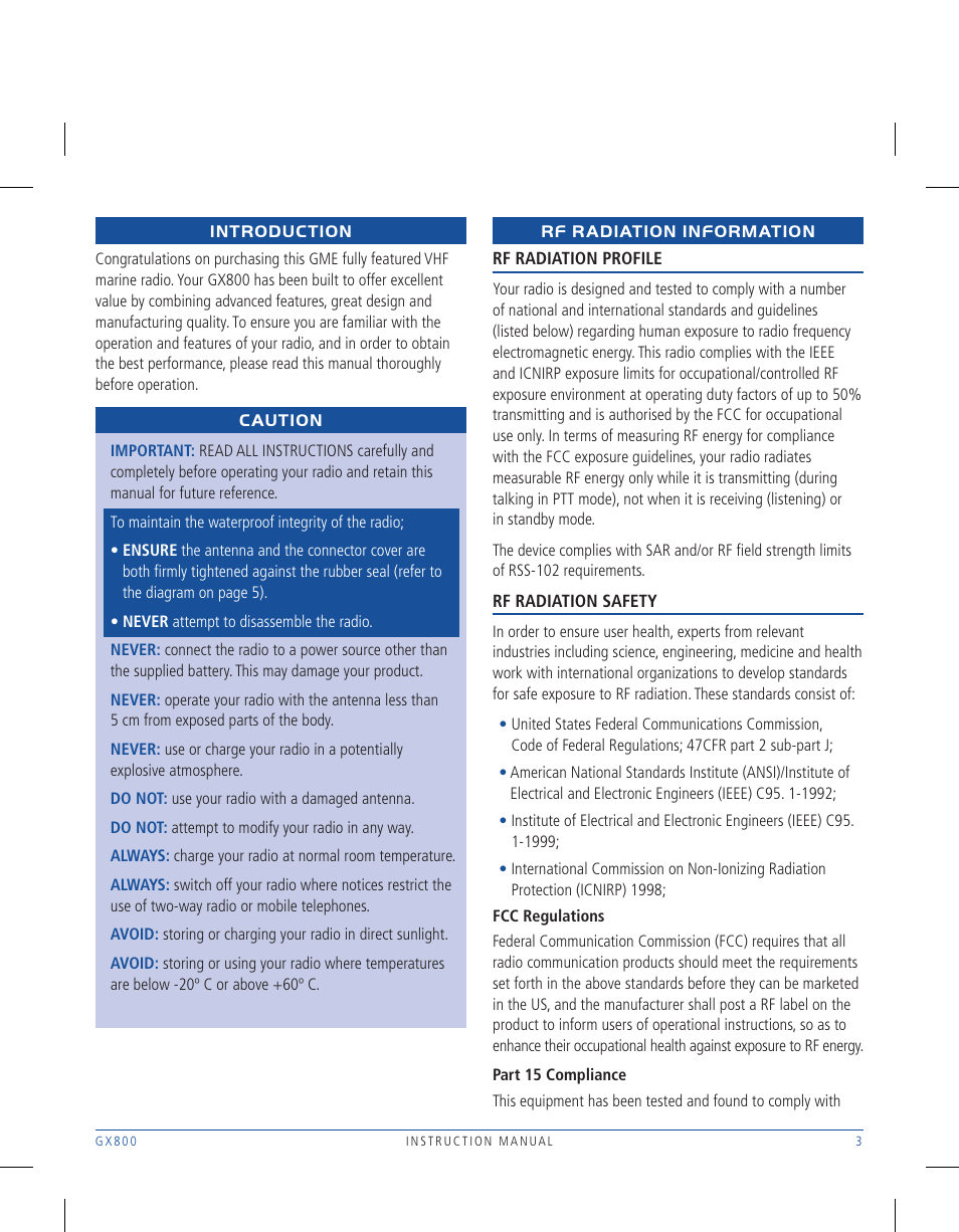 GME GX800W User Manual | Page 3 / 24