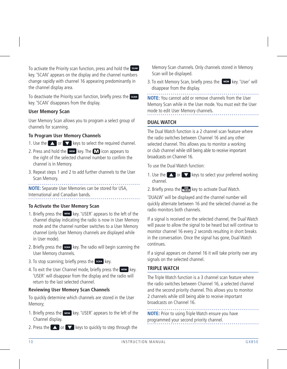 GME GX850W User Manual | Page 10 / 36