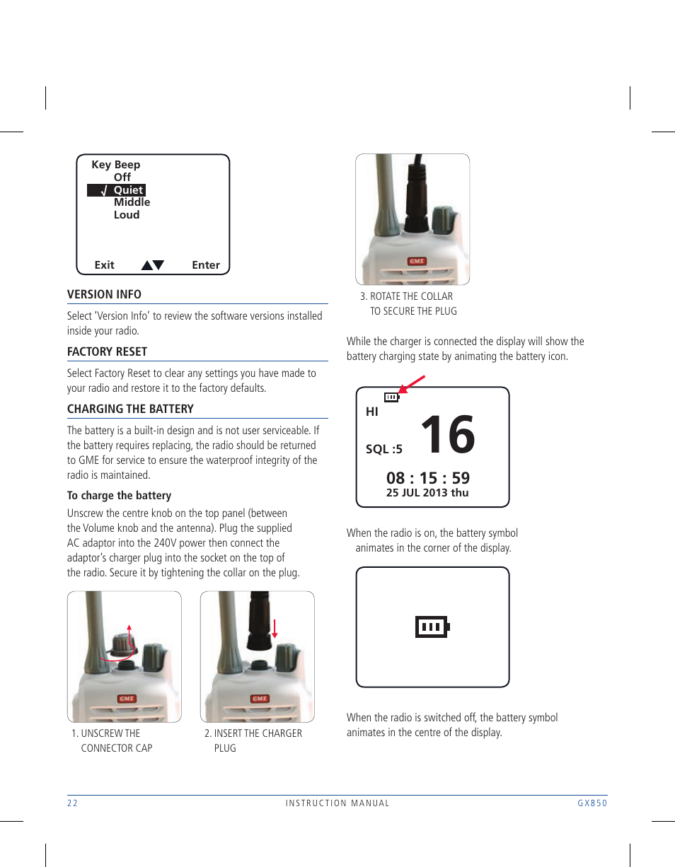GME GX850W User Manual | Page 22 / 36
