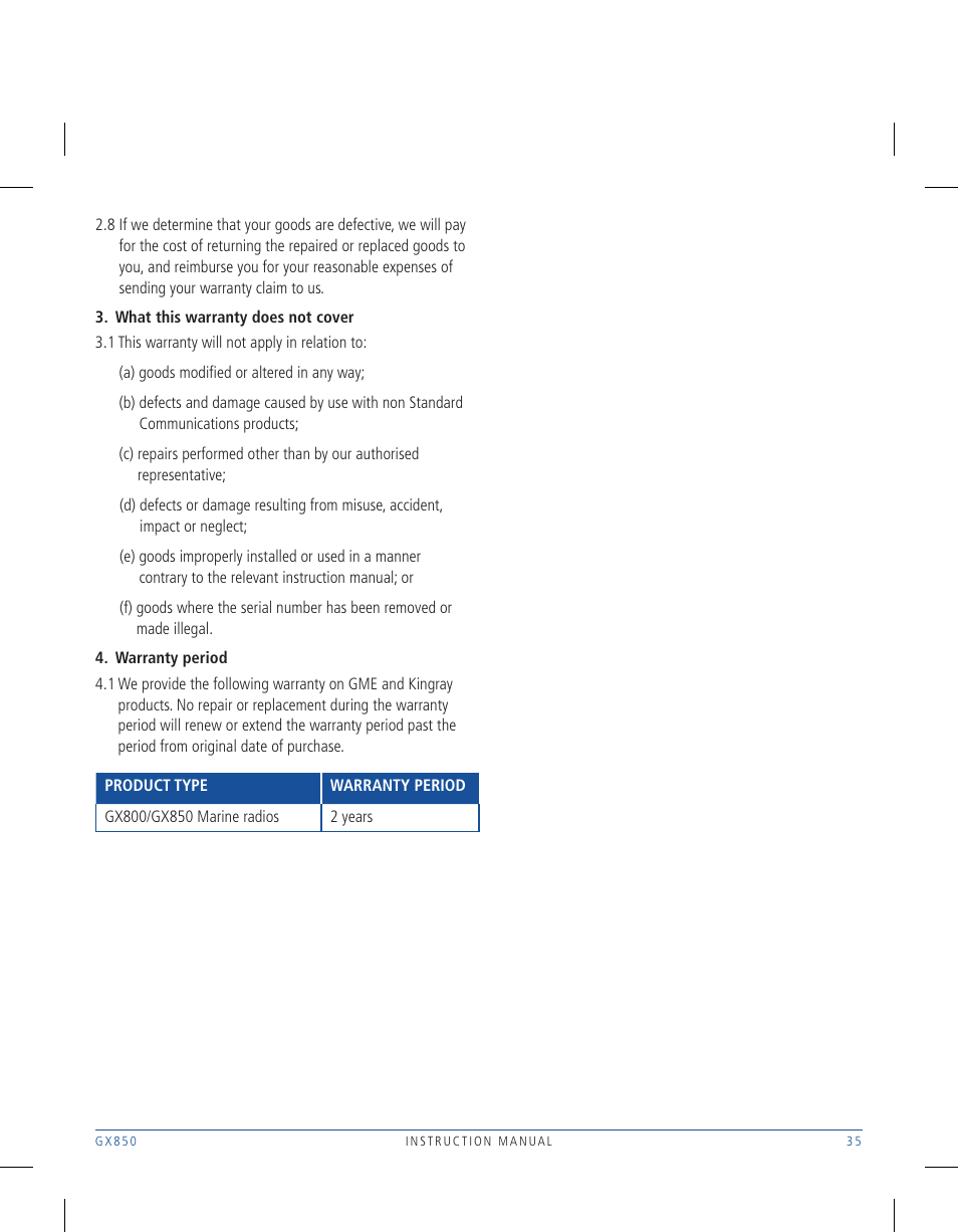 GME GX850W User Manual | Page 35 / 36