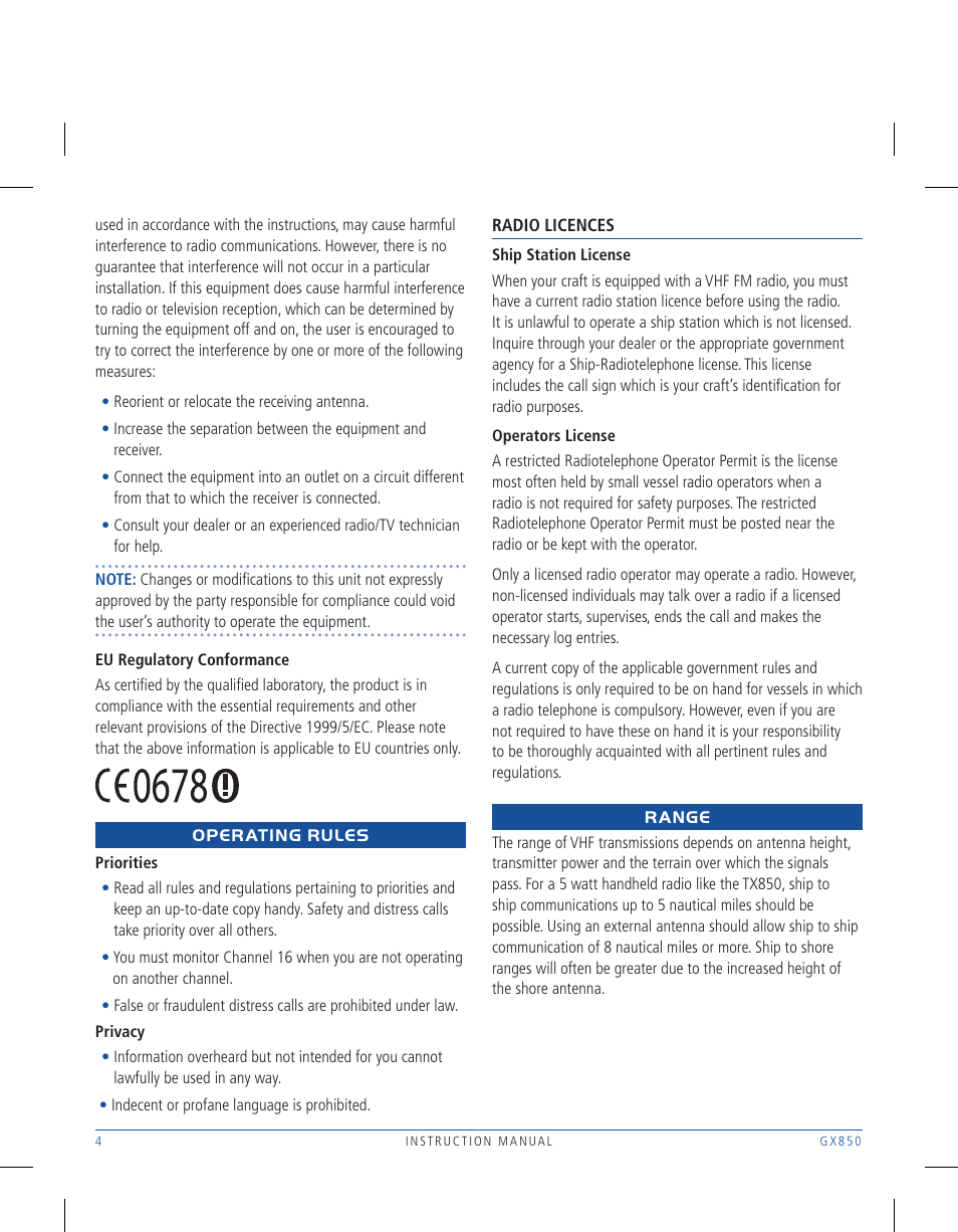 GME GX850W User Manual | Page 4 / 36