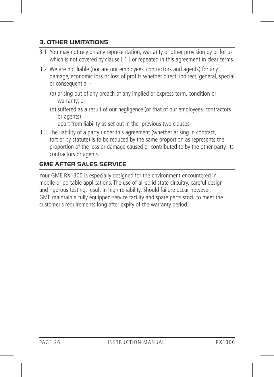 GME RX1300 User Manual | Page 26 / 28