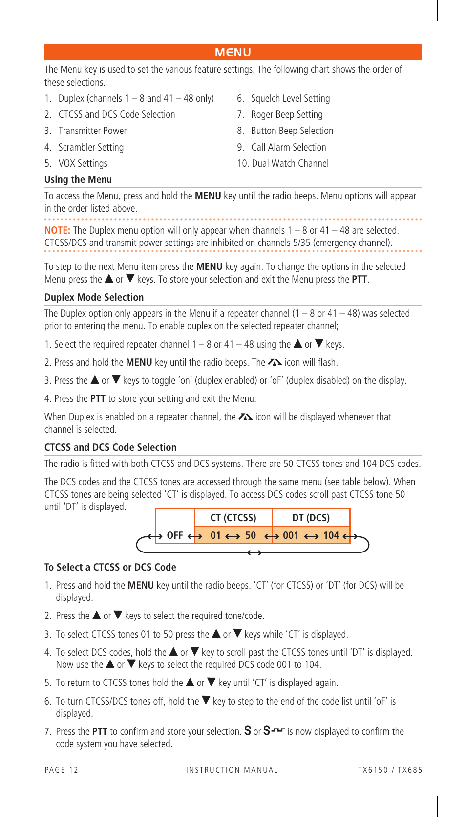 GME TX685 User Manual | Page 12 / 20