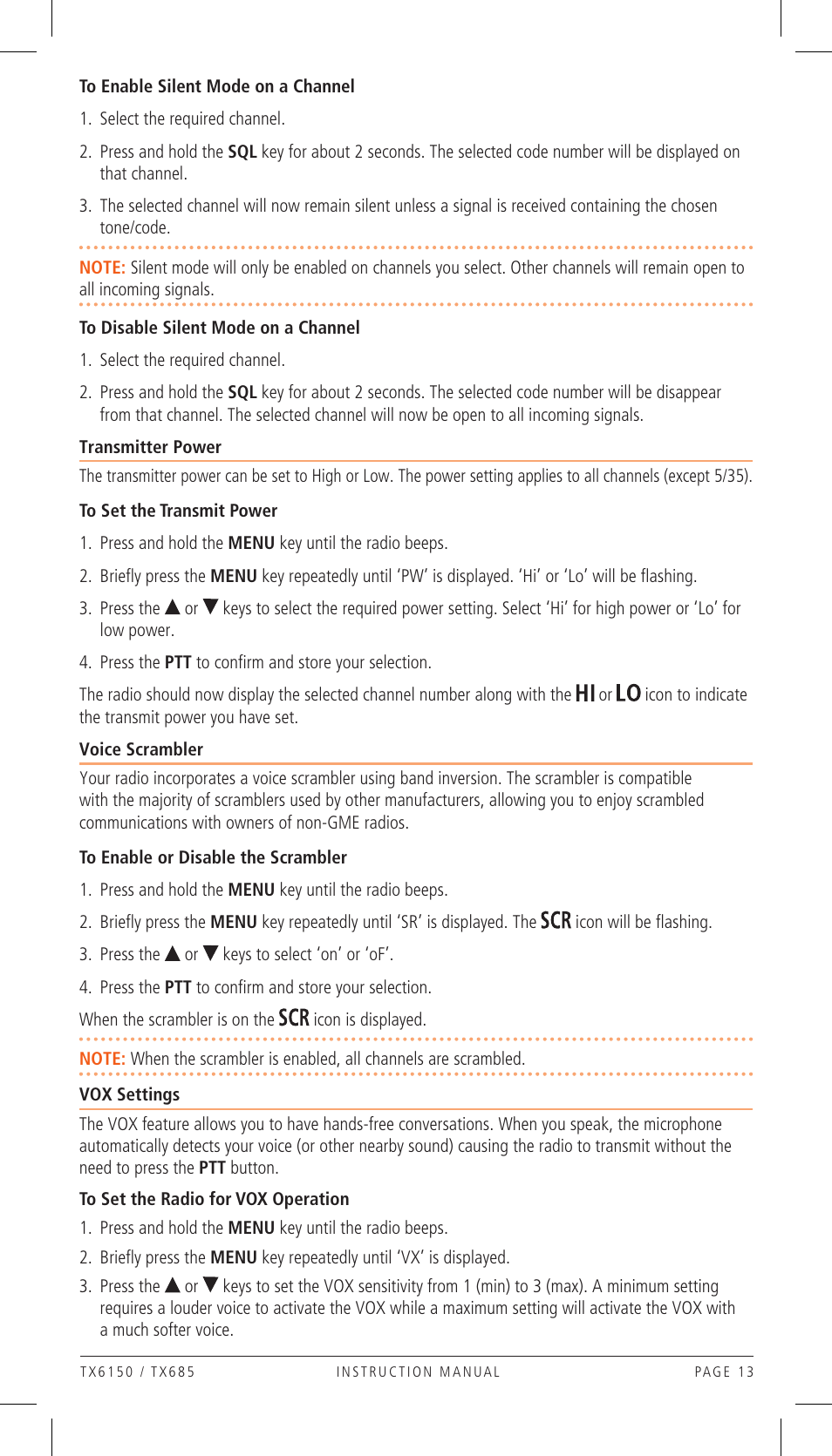 GME TX685 User Manual | Page 13 / 20