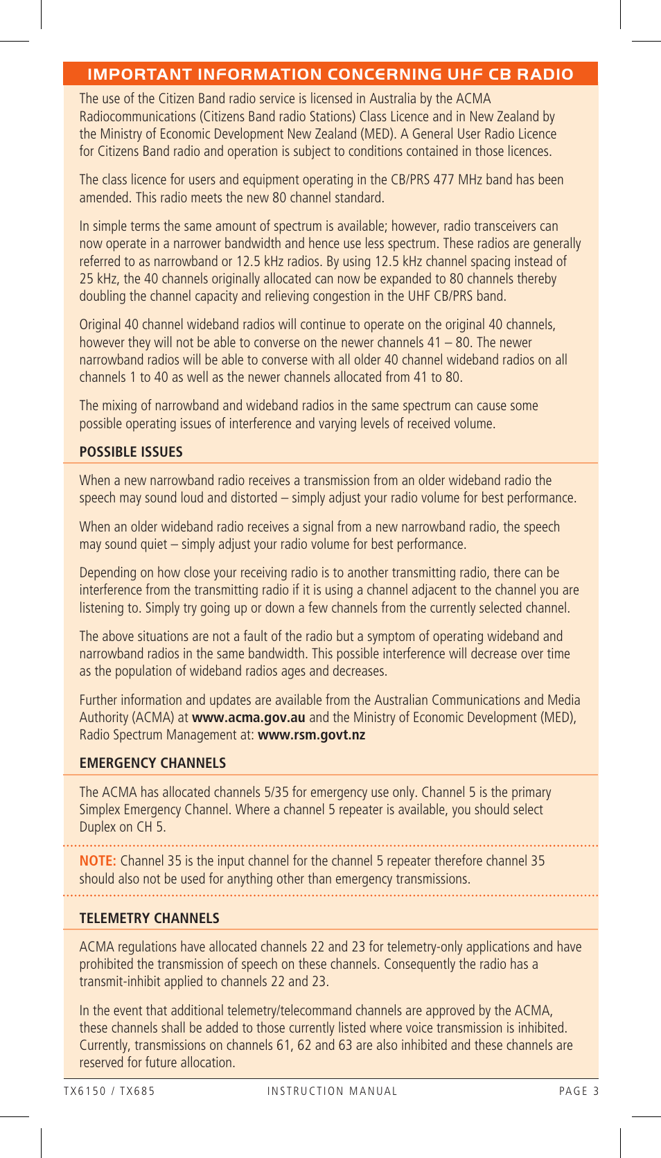GME TX685 User Manual | Page 3 / 20