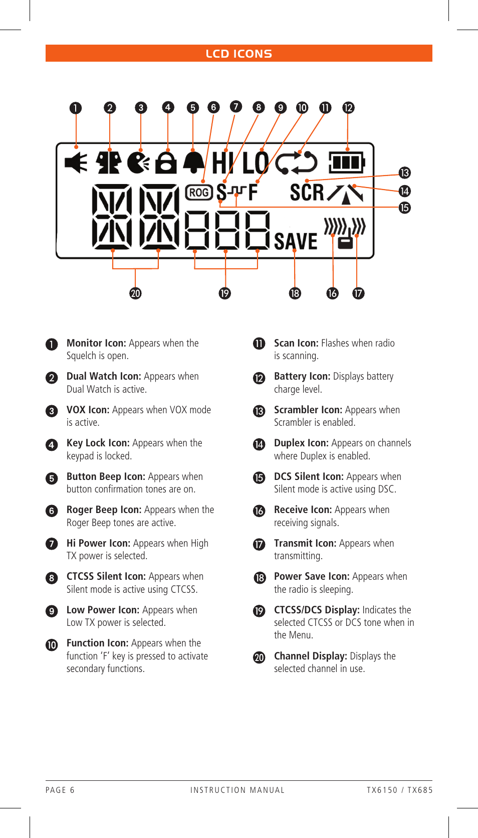 GME TX685 User Manual | Page 6 / 20