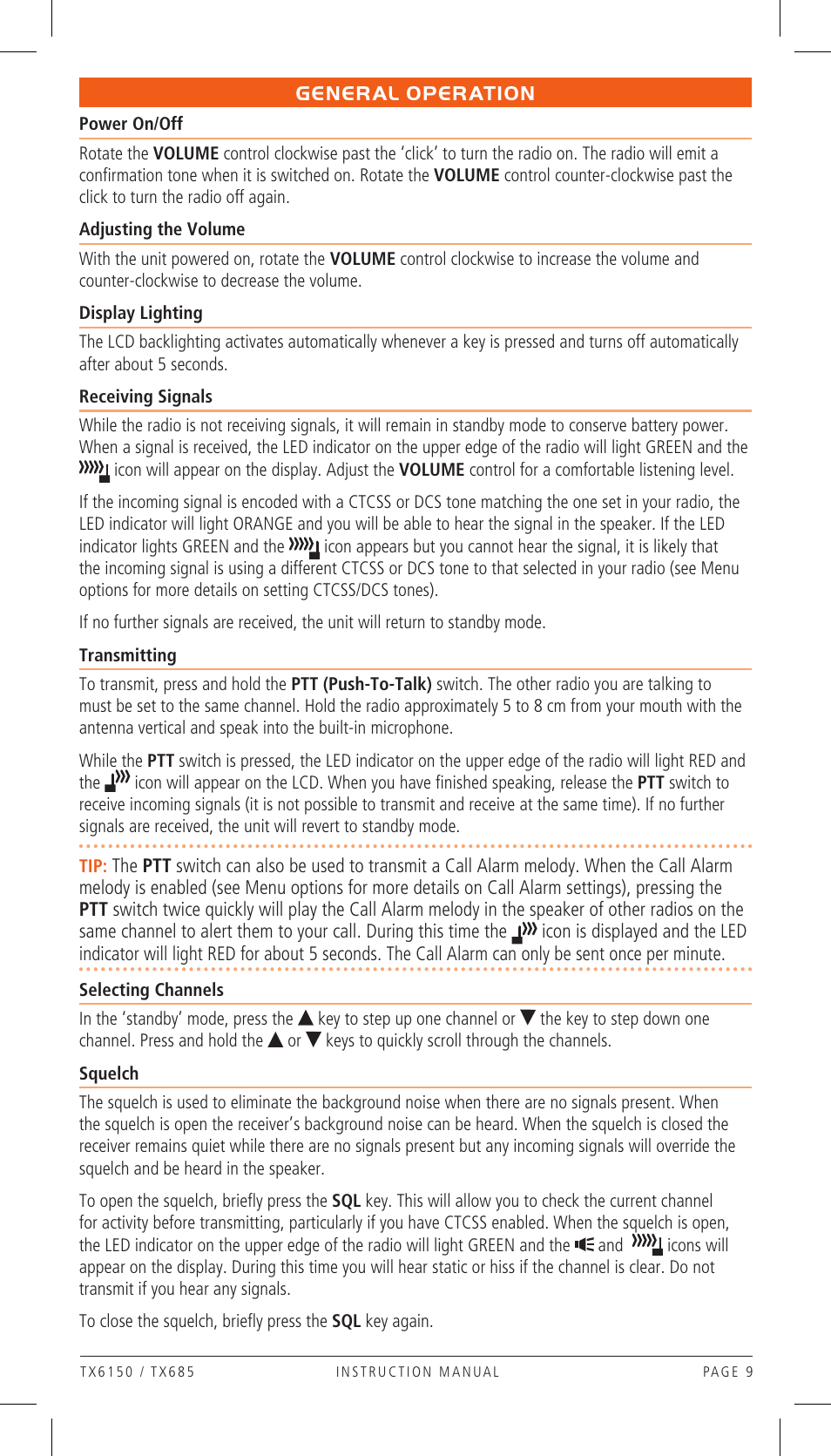 GME TX685 User Manual | Page 9 / 20