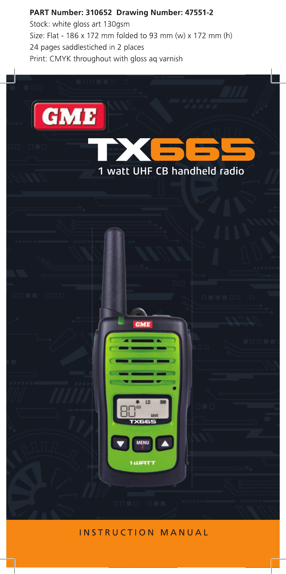 GME TX665 User Manual | 25 pages