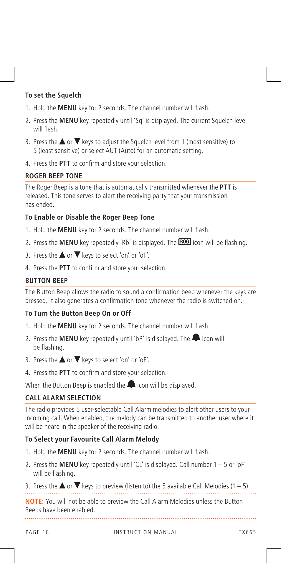 GME TX665 User Manual | Page 18 / 25