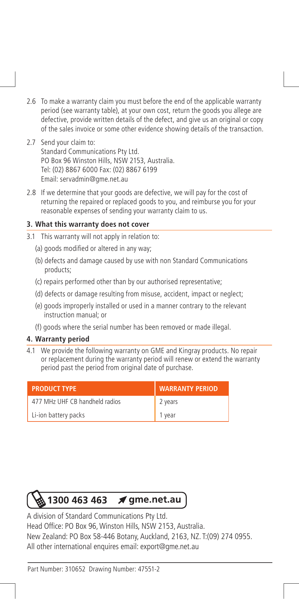 GME TX665 User Manual | Page 24 / 25
