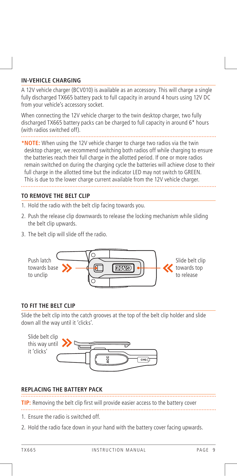 GME TX665 User Manual | Page 9 / 25