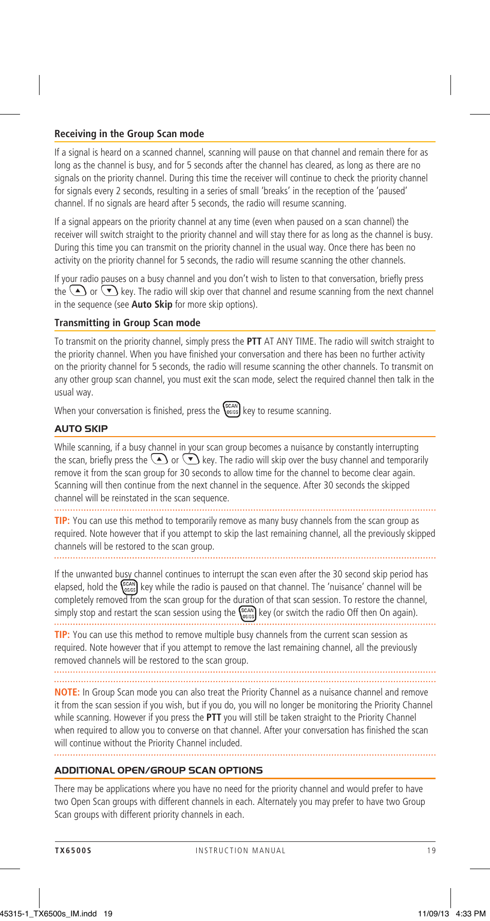 GME TX6500S User Manual | Page 19 / 44