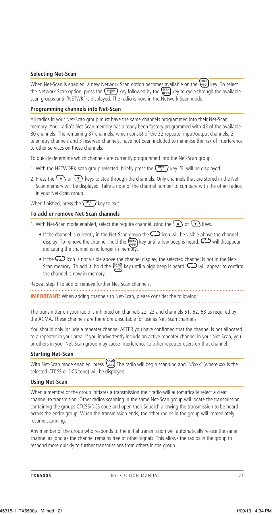GME TX6500S User Manual | Page 21 / 44