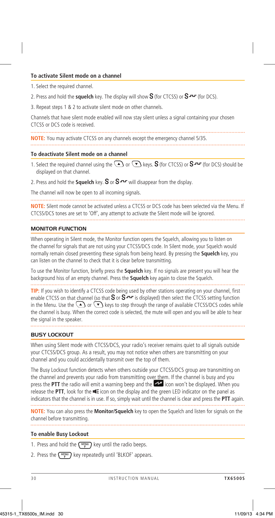 GME TX6500S User Manual | Page 30 / 44
