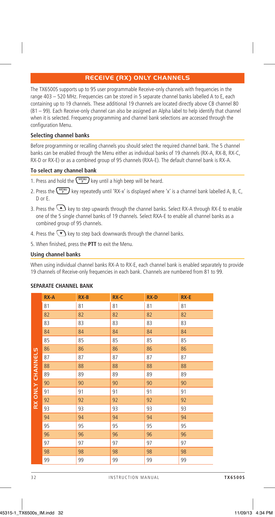 GME TX6500S User Manual | Page 32 / 44
