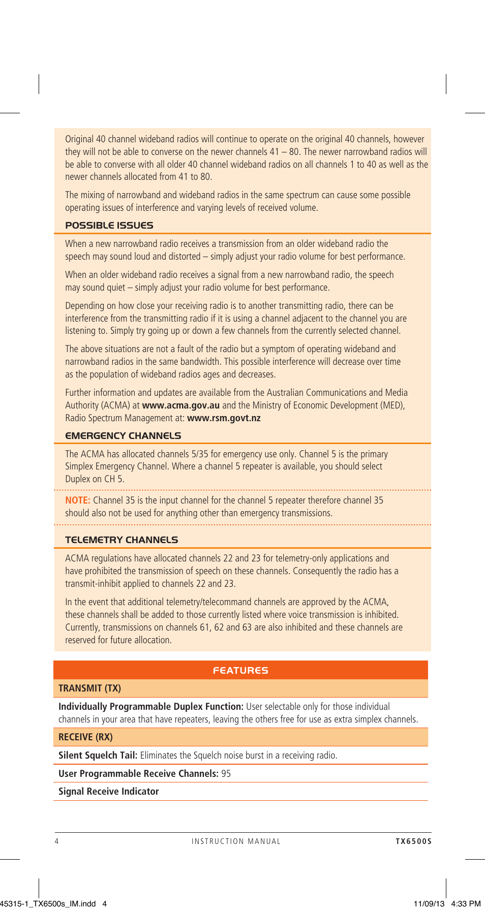 GME TX6500S User Manual | Page 4 / 44