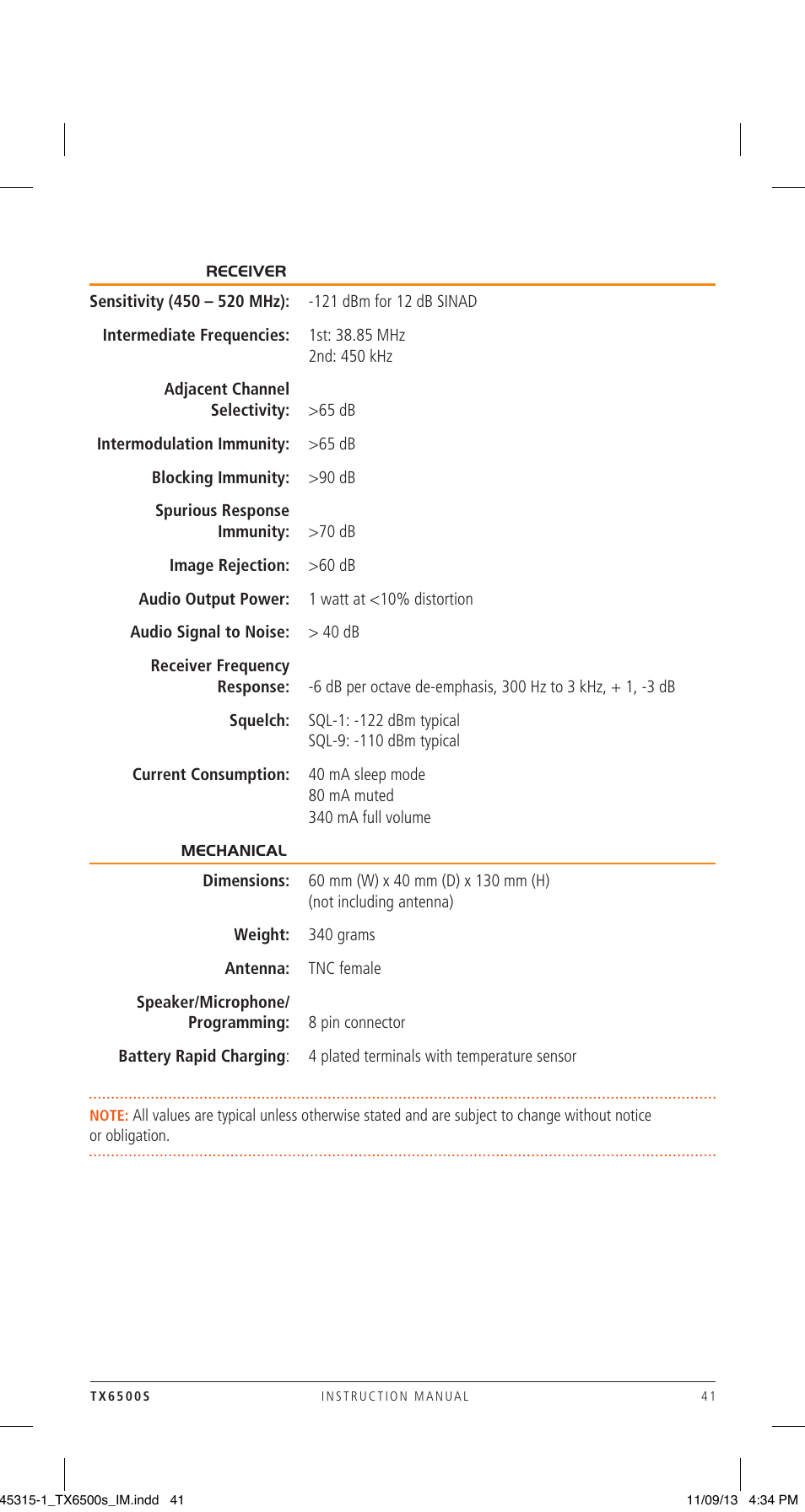 GME TX6500S User Manual | Page 41 / 44