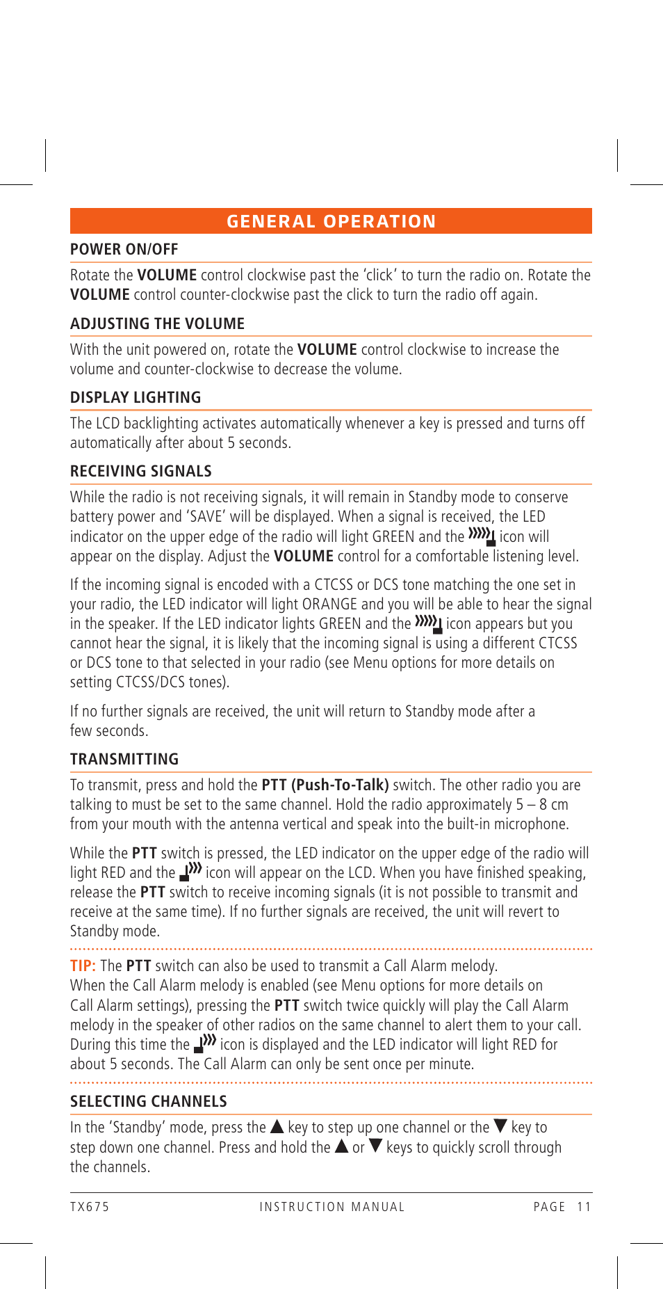 GME TX675TP User Manual | Page 11 / 24