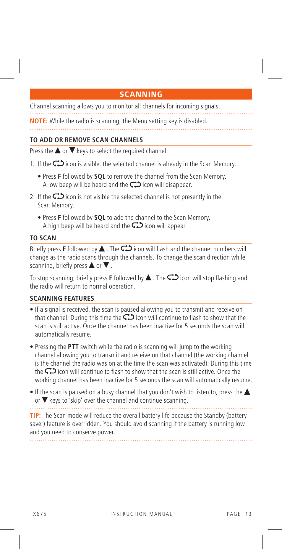 GME TX675TP User Manual | Page 13 / 24