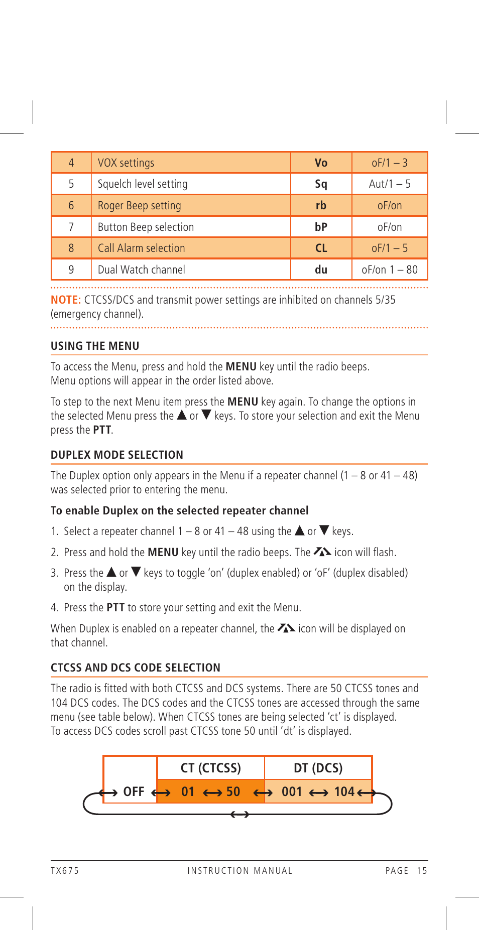 GME TX675TP User Manual | Page 15 / 24