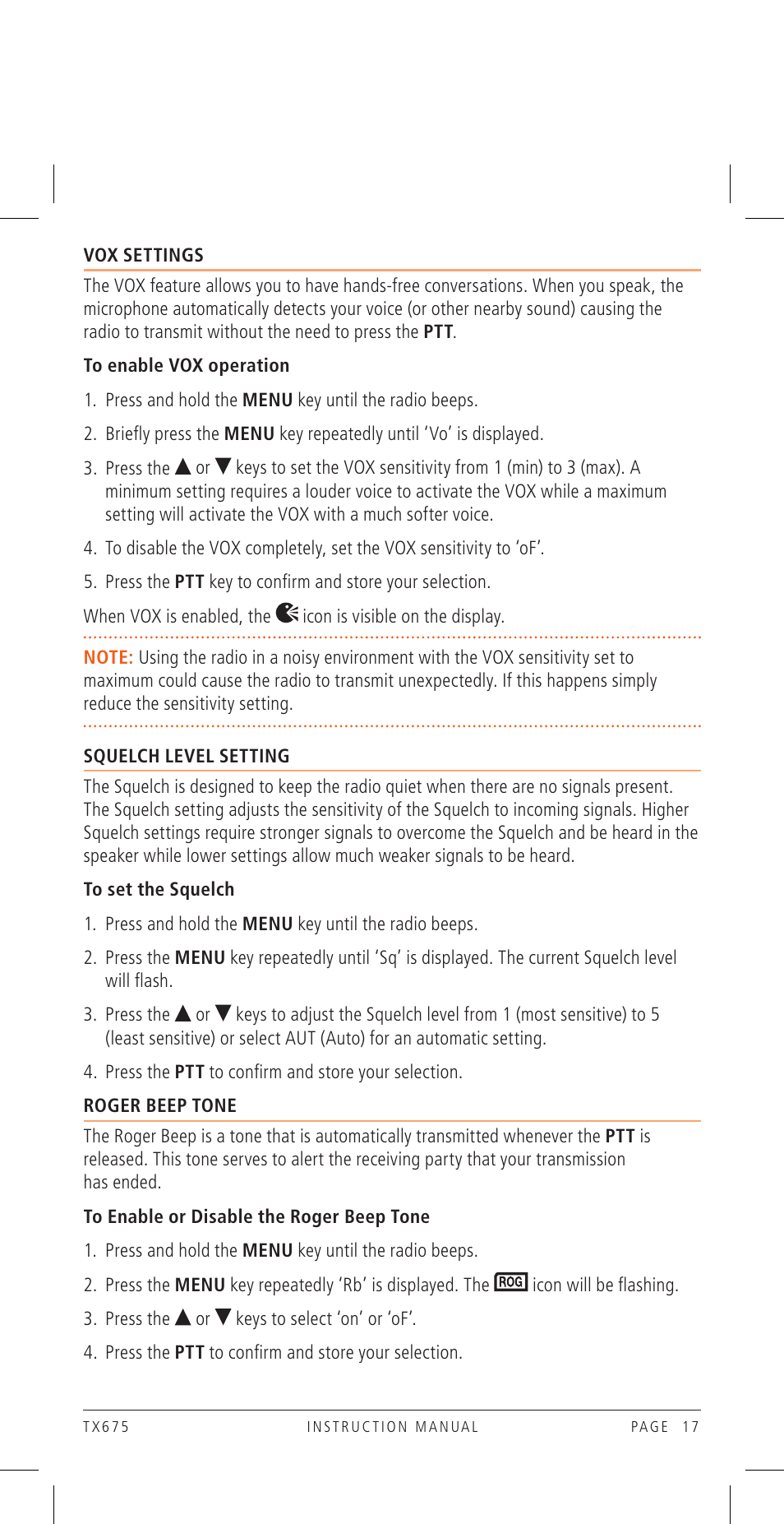 GME TX675TP User Manual | Page 17 / 24